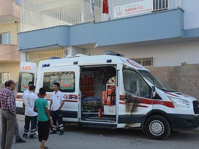 Mardin'de ambulansa molotofkokteylli saldırı