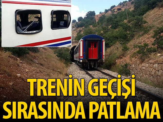 Erzincan'da trenin geçişi sırasında patlama