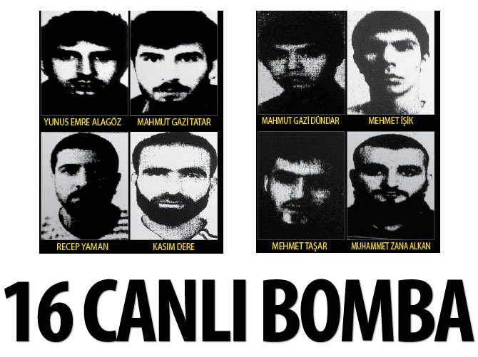 İşte 16 kişilik canlı bomba ekibi!