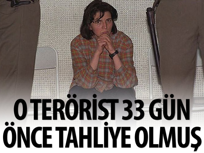 O terörist 33 gün önce tahliye oldu