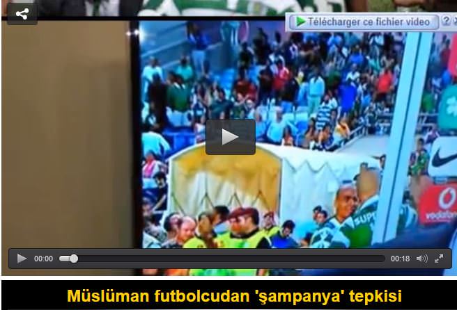 Müslüman futbolcudan 'şampanya' tepkisi