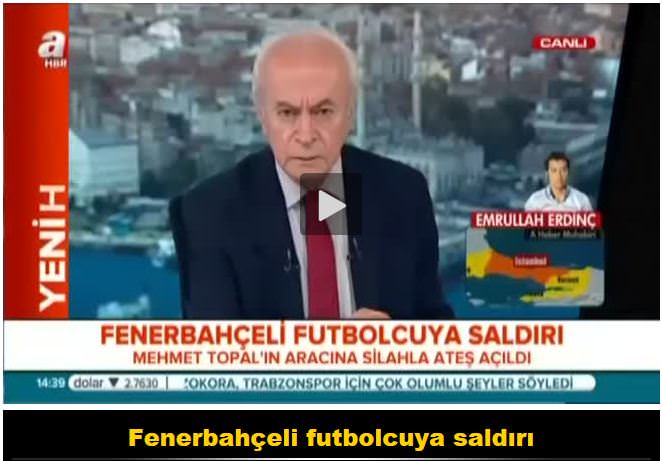 Fenerbahçeli futbolcu Mehmet Topal’a silahlı saldırı