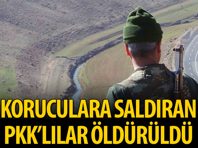 Koruculara saldıran PKK'lılar öldürüldü