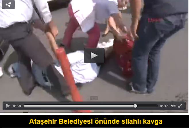 Ataşehir Belediyesi önünde silahlı kavga