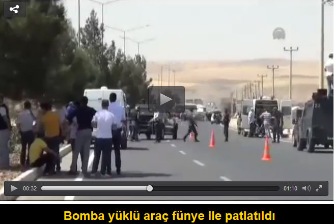 Karayolunda bomba yüklü araçla tuzak!