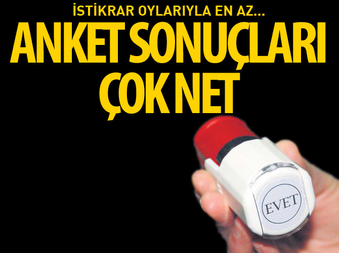 Anket sonuçları çok net! İstikrar oylarıyla en az 276