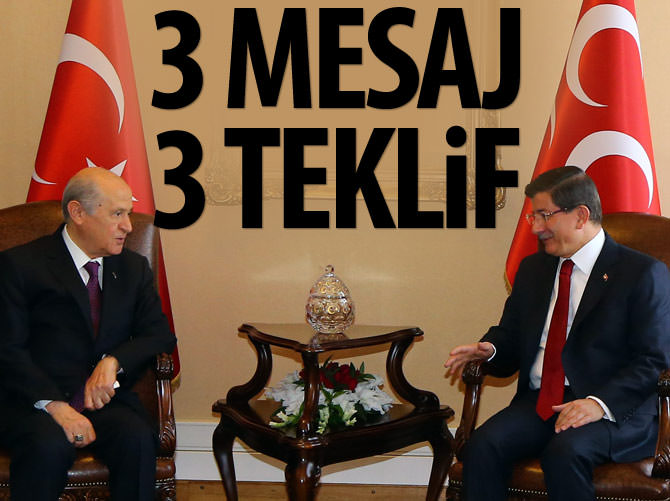 Bahçeli‘ye 3 mesaj, 3 teklif