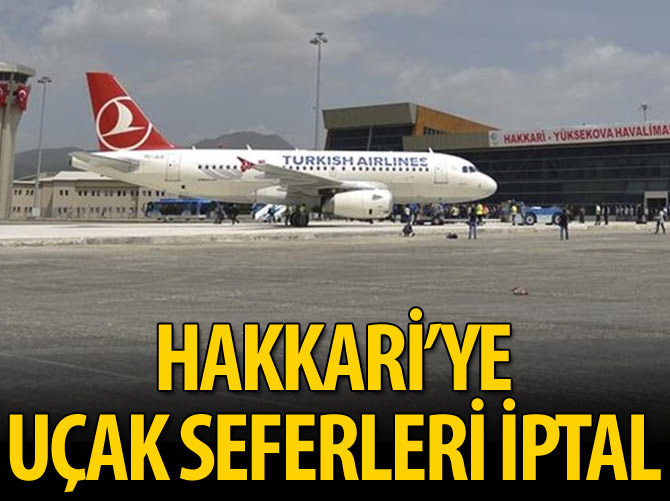 Hakkari'ye uçak seferleri iptal
