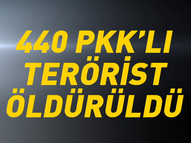 PKK'ya ağır darbe: 440 terörist öldürüldü