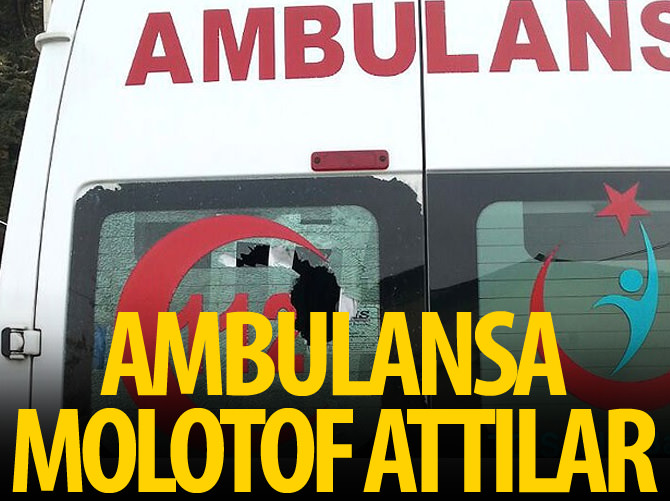 Hasta çocuğu almaya giden ambulansa saldırdılar