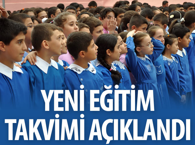 Milli Eğitim Bakanlığı eğitim takvimini açıkladı