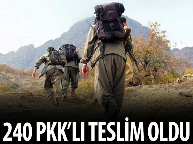 240 terörist güvenlik güçlerine teslim oldu
