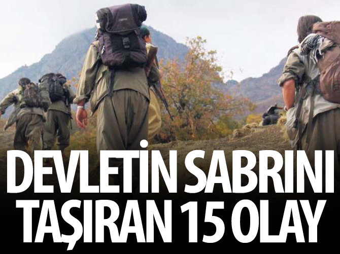 Çözüm Sürecini sabote eden 15 olay!