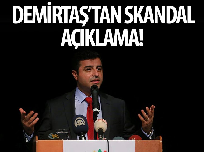 Demirtaş'tan skandal açıklama