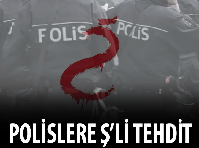 Polislerin evine kırmızı renkli ters Ş çizdiler