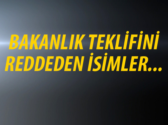 CHP ve MHP teklifi reddetti...