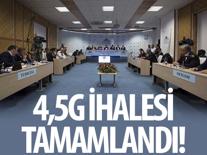4.5G ihalesinde 3 milyar 960 milyon euro gelir