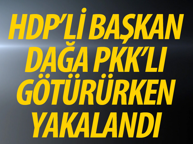 HDP'li başkan dağa PKK'lı götürürken yakalandı