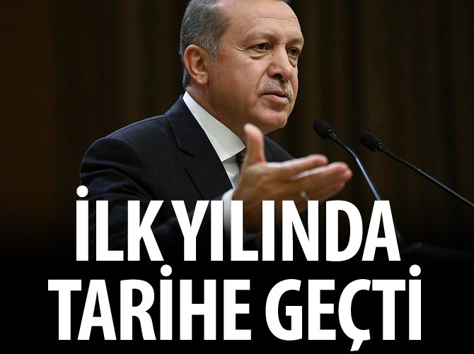 Erdoğan görevdeki ilk yılında tarihe geçti