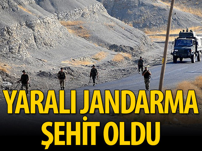 Yaralı Jandarma şehit oldu