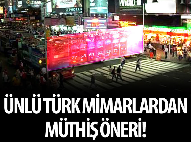 Ünlü Türk mimarlardan New York'taki trafik ışıkları için müthiş öneri!