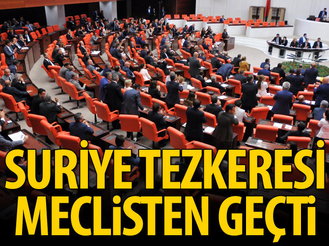 Irak ve Suriye tezkeresi Meclis'ten geçti