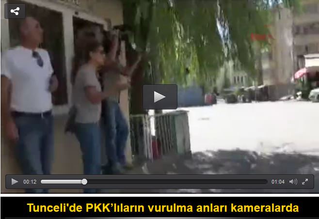 Tunceli’de PKK’lıların vurulma anları kameralarda