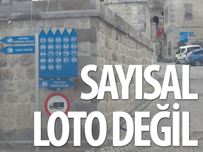 Sayısal loto değil yol tabelası
