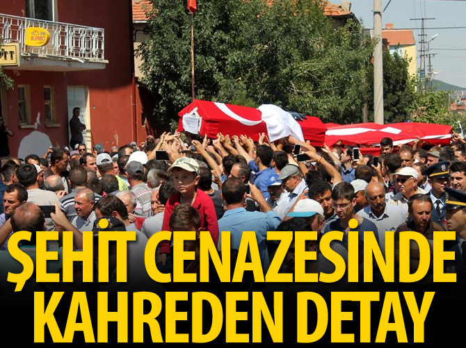 Şehit cenazesinde kahreden detay