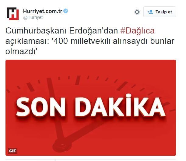 Hürriyet’ten Erdoğan’a ’Dağlıca’ saldırısı!