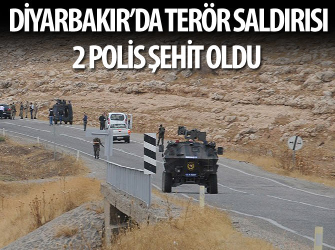 Diyarbakır'da terör saldırısı: 2 polis şehit