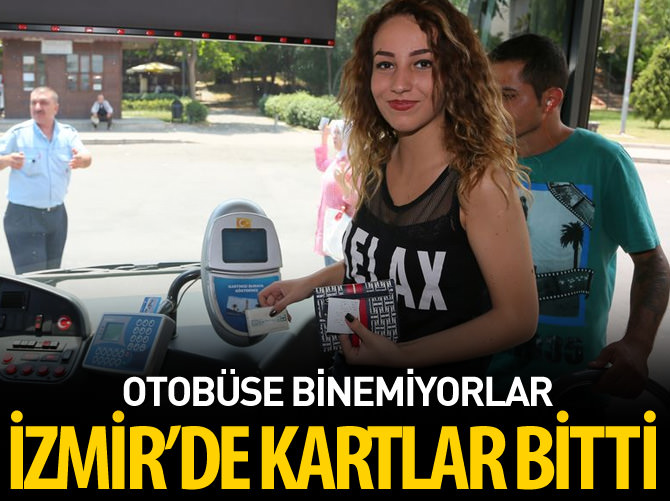 İzmir'de otobüslerde kullanılan kartlar bitti