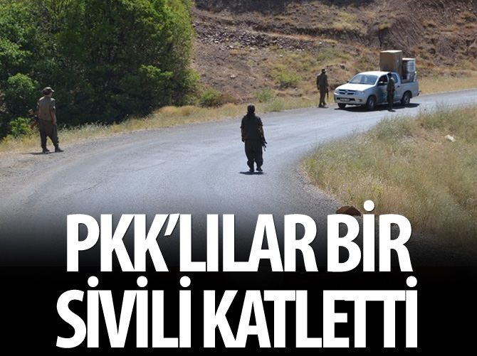 PKK'lılar bir sivili katletti