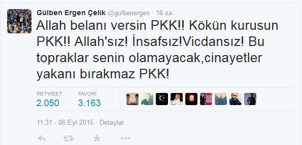 Gülben Ergen sert tepki gösterdi: Allah belanı versin PKK - 1