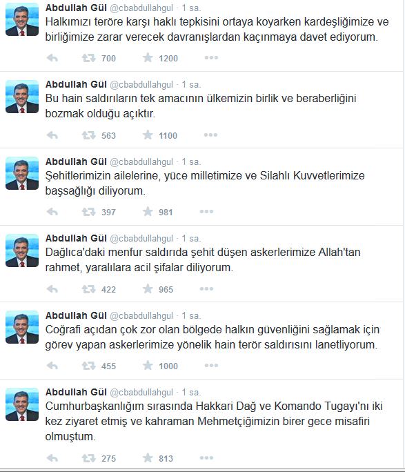Abdullah Gül'den Dağlıca açıklaması - 2