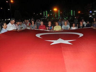 Zonguldak'ın Ereğli ilçesinde saldırı protesto edildi