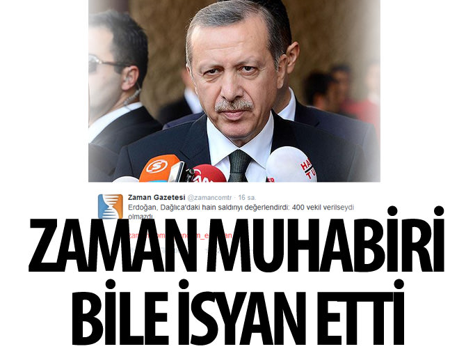 Zaman muhabiri kendi gazetesine isyan etti