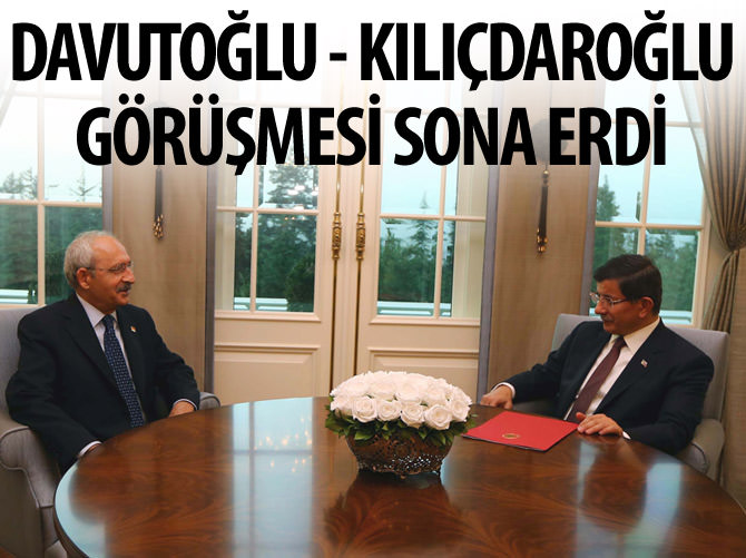Başbakan Davutoğlu-Kılıçdaroğlu görüşmesi sona erdi