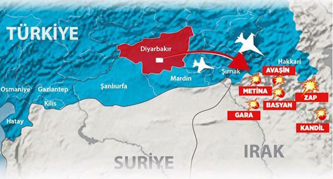 PKK’ya Kuzey Irak’ta hava harekatı