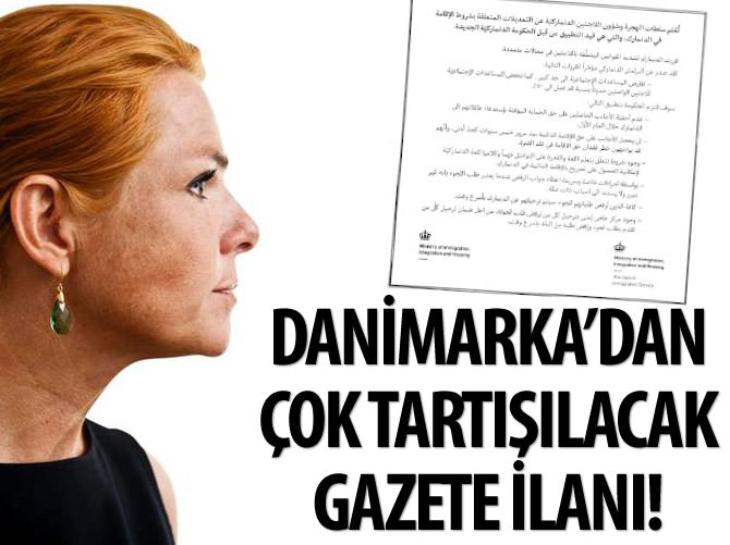 Danimarka, Lübnan gazetelerine ‘Bize gelmeyin’ ilanları verdi