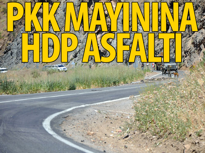 PKK mayınına HDP'li belediye asfaltı