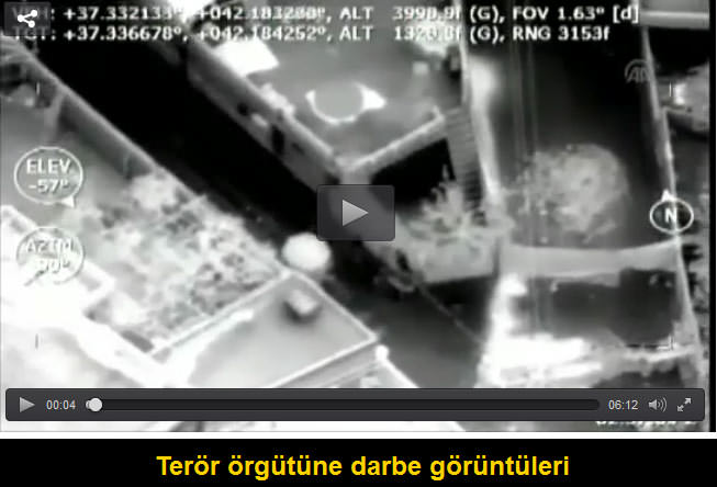 Terör örgütüne darbe görüntüleri