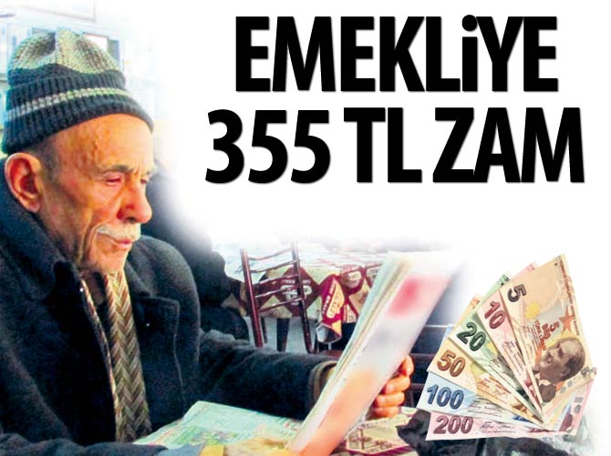 Emekliye intibak zammı 355 TL