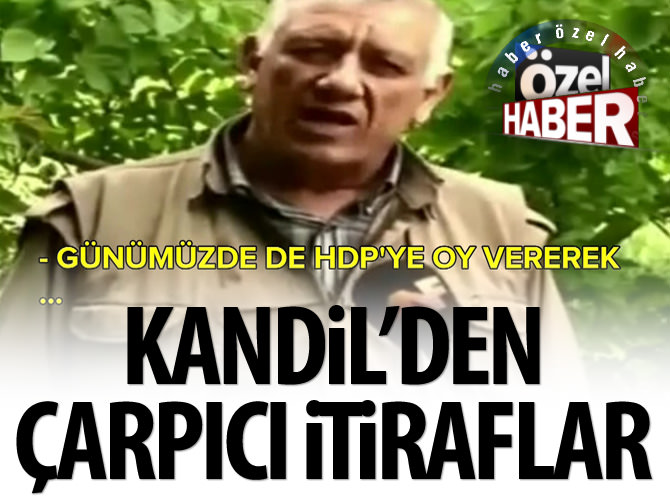 Kandil'den çarpıcı itiraflar