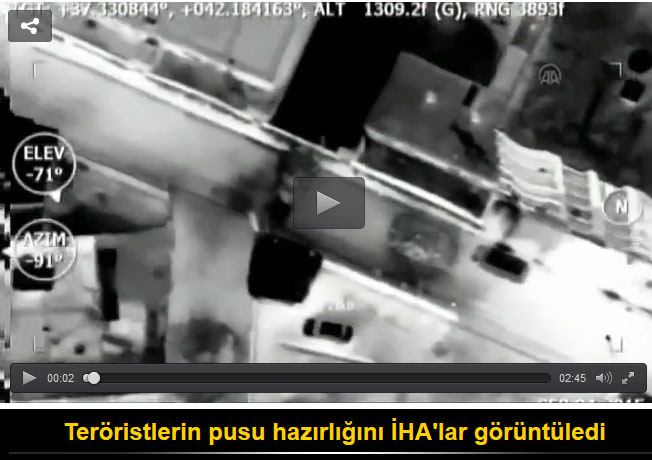 Teröristlerin pusu hazırlığını İHA'lar görüntüledi