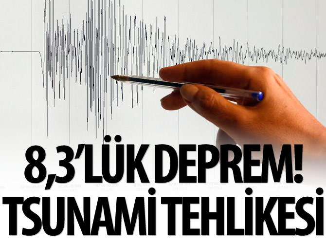 Şili'de 8,3 büyüklüğünde deprem