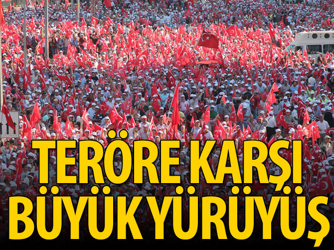 'Teröre Hayır, Kardeşliğe Evet' için on binler yürüdü