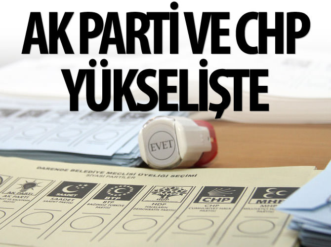 AK Parti ve CHP yükselişte