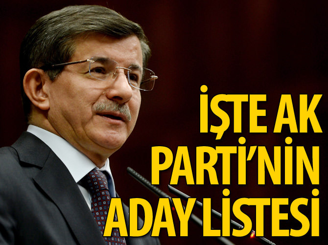 İşte AK Parti'nin aday listesi