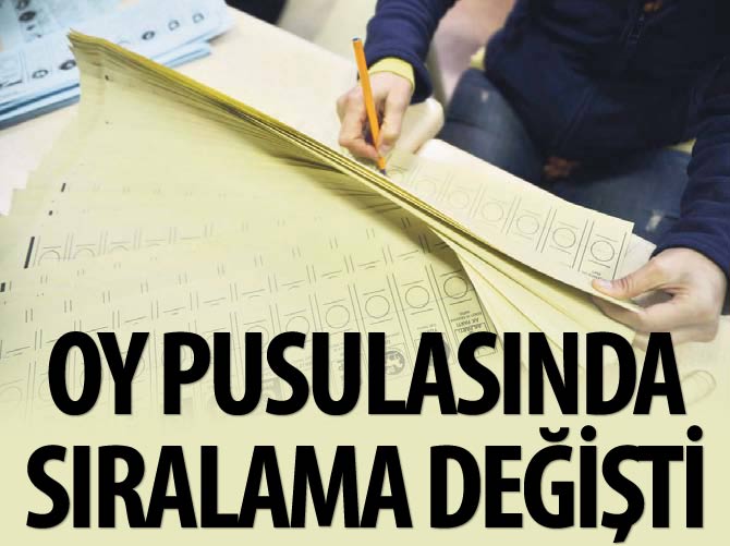 Oy pusulasında sıralama değişti